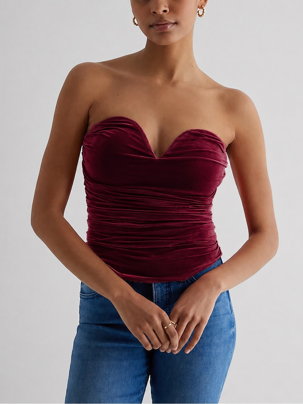 Express Tops | Body Contour Compression Corset Cropped Tube Top NWT